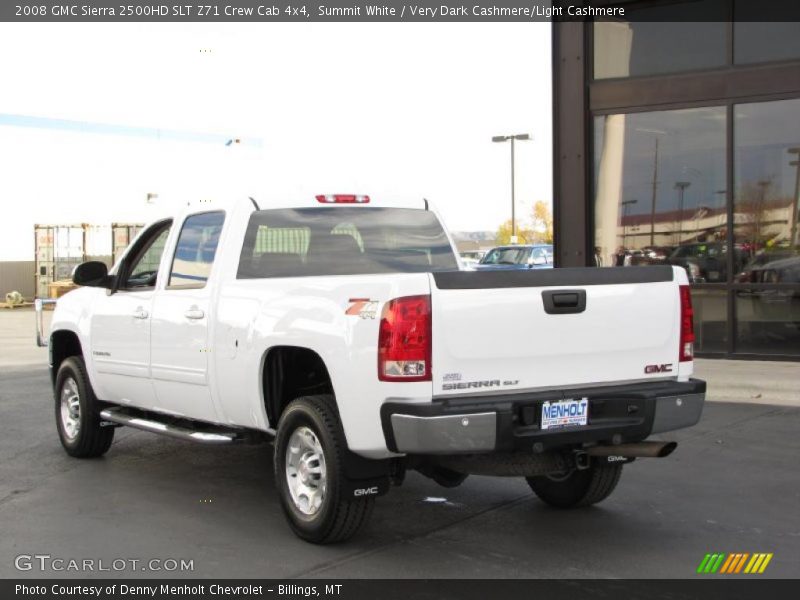 Summit White / Very Dark Cashmere/Light Cashmere 2008 GMC Sierra 2500HD SLT Z71 Crew Cab 4x4