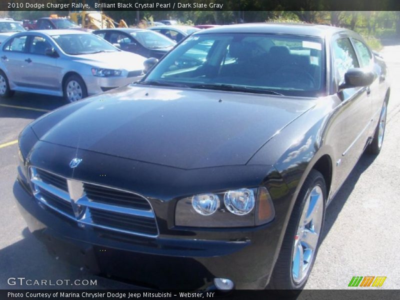 Brilliant Black Crystal Pearl / Dark Slate Gray 2010 Dodge Charger Rallye
