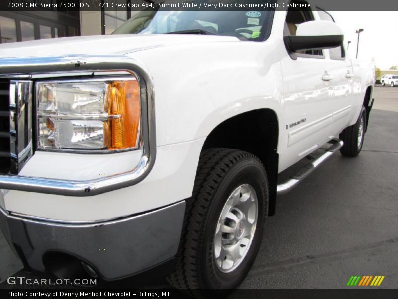 Summit White / Very Dark Cashmere/Light Cashmere 2008 GMC Sierra 2500HD SLT Z71 Crew Cab 4x4