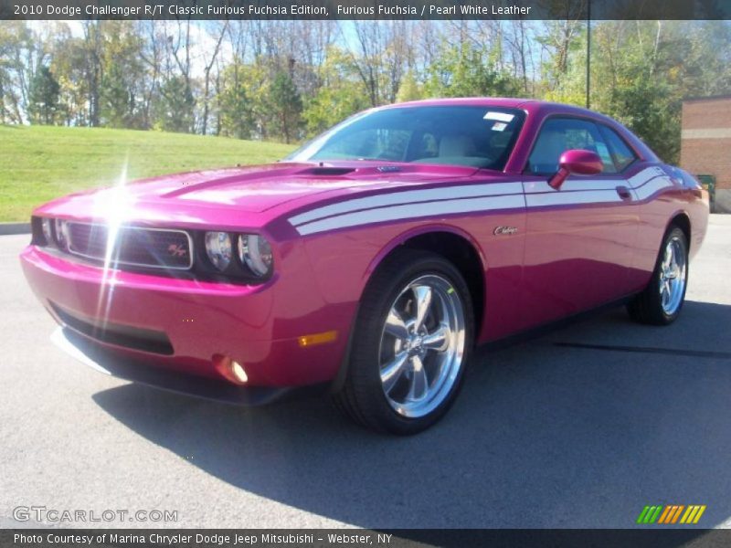 Furious Fuchsia / Pearl White Leather 2010 Dodge Challenger R/T Classic Furious Fuchsia Edition
