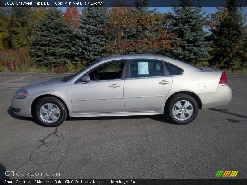 Gold Mist Metallic / Ebony 2010 Chevrolet Impala LT