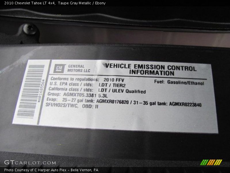 Taupe Gray Metallic / Ebony 2010 Chevrolet Tahoe LT 4x4