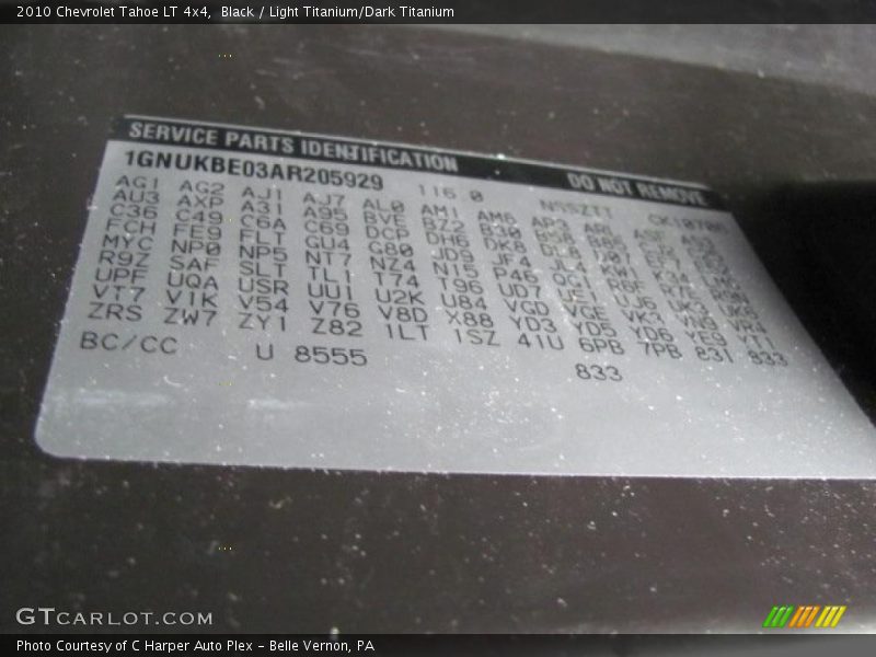 Black / Light Titanium/Dark Titanium 2010 Chevrolet Tahoe LT 4x4