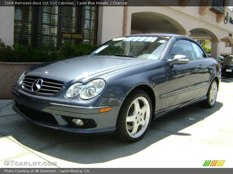 Cadet Blue Metallic / Charcoal 2004 Mercedes-Benz CLK 500 Cabriolet