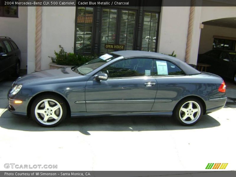 Cadet Blue Metallic / Charcoal 2004 Mercedes-Benz CLK 500 Cabriolet
