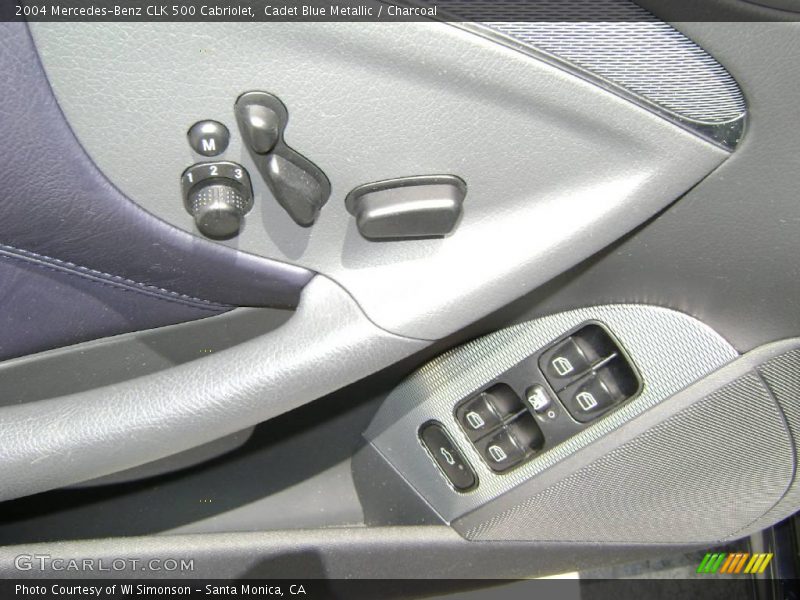 Cadet Blue Metallic / Charcoal 2004 Mercedes-Benz CLK 500 Cabriolet