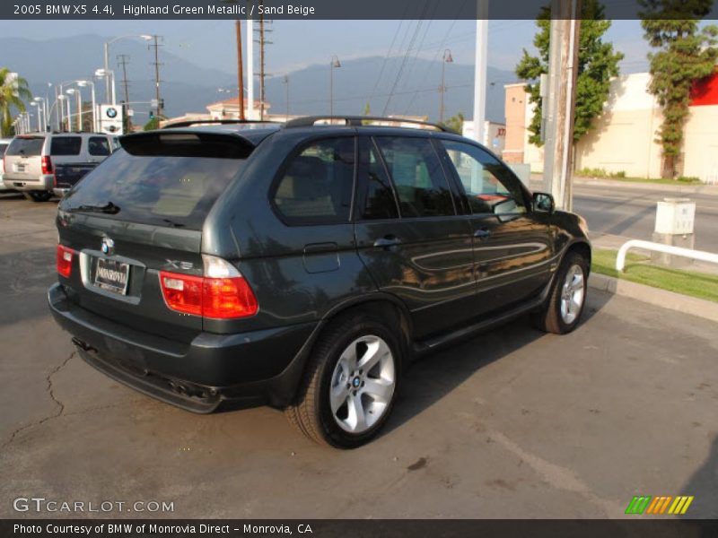 Highland Green Metallic / Sand Beige 2005 BMW X5 4.4i