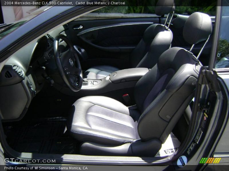 Cadet Blue Metallic / Charcoal 2004 Mercedes-Benz CLK 500 Cabriolet