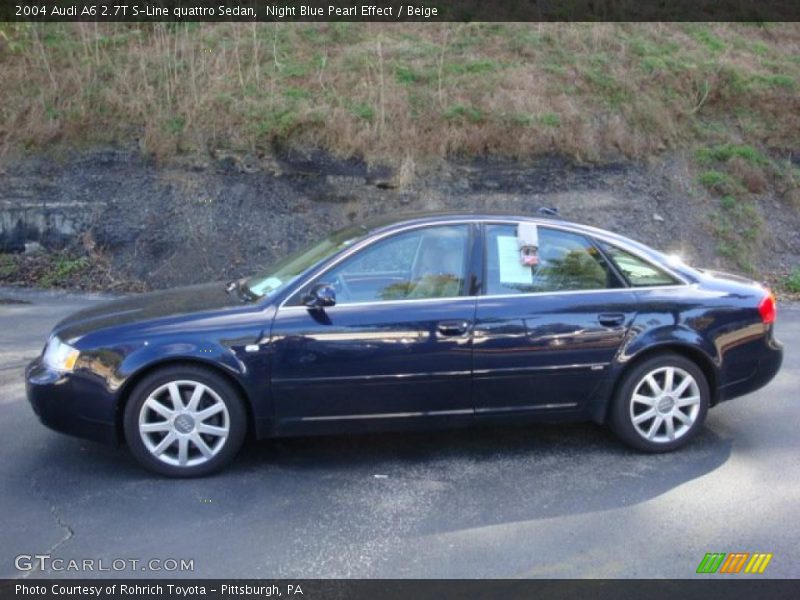 Night Blue Pearl Effect / Beige 2004 Audi A6 2.7T S-Line quattro Sedan
