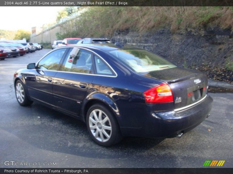 Night Blue Pearl Effect / Beige 2004 Audi A6 2.7T S-Line quattro Sedan