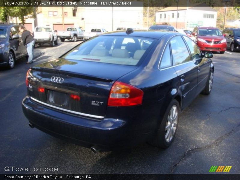 Night Blue Pearl Effect / Beige 2004 Audi A6 2.7T S-Line quattro Sedan