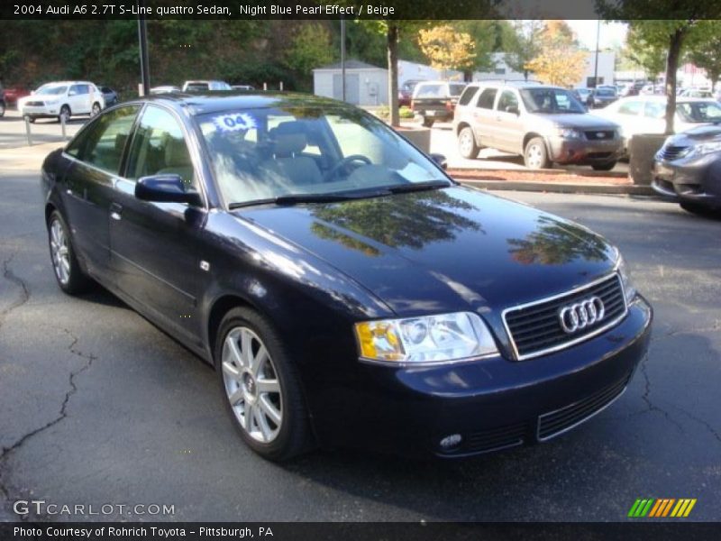 Night Blue Pearl Effect / Beige 2004 Audi A6 2.7T S-Line quattro Sedan