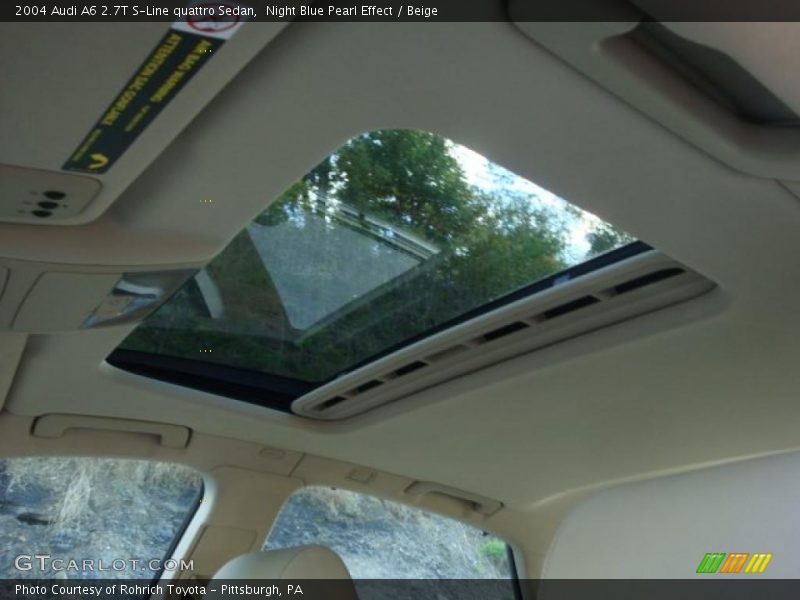 Night Blue Pearl Effect / Beige 2004 Audi A6 2.7T S-Line quattro Sedan