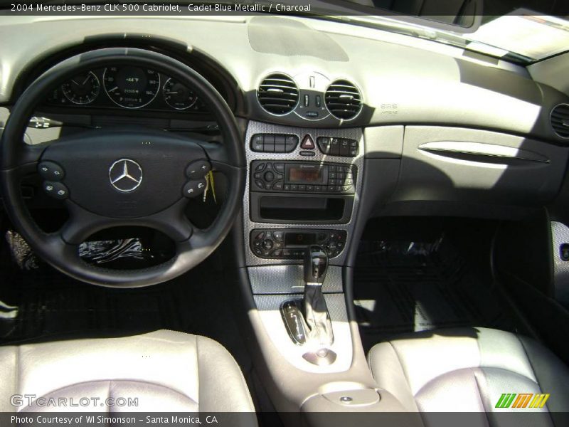 Cadet Blue Metallic / Charcoal 2004 Mercedes-Benz CLK 500 Cabriolet