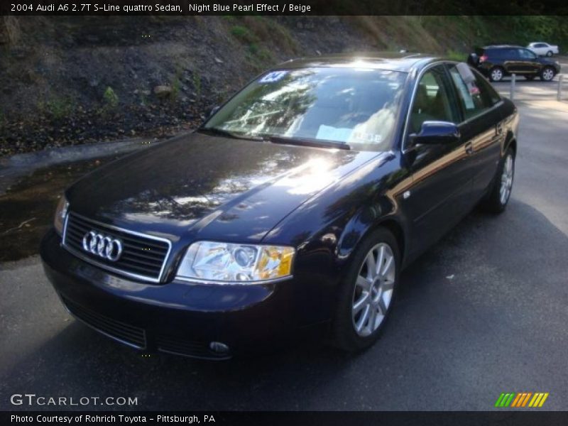 Night Blue Pearl Effect / Beige 2004 Audi A6 2.7T S-Line quattro Sedan