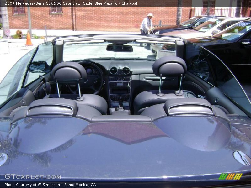 Cadet Blue Metallic / Charcoal 2004 Mercedes-Benz CLK 500 Cabriolet