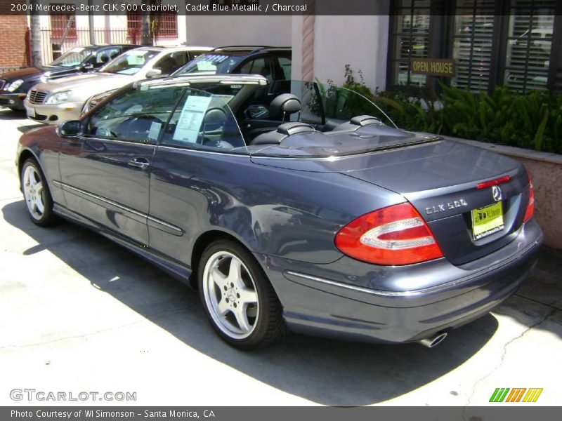 Cadet Blue Metallic / Charcoal 2004 Mercedes-Benz CLK 500 Cabriolet