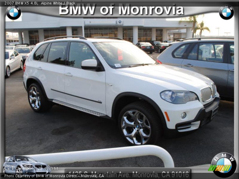 Alpine White / Black 2007 BMW X5 4.8i