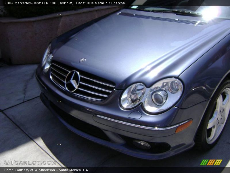 Cadet Blue Metallic / Charcoal 2004 Mercedes-Benz CLK 500 Cabriolet