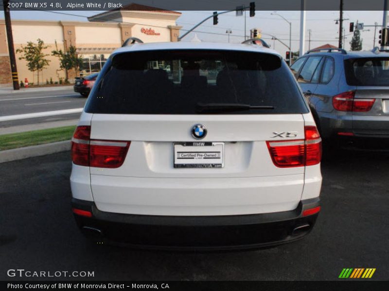 Alpine White / Black 2007 BMW X5 4.8i