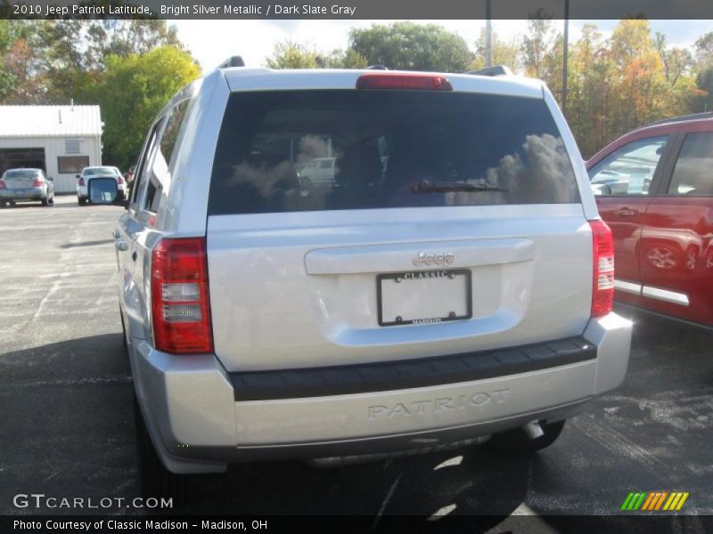 Bright Silver Metallic / Dark Slate Gray 2010 Jeep Patriot Latitude