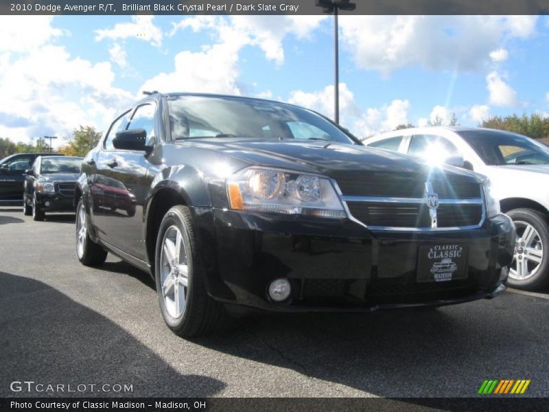 Brilliant Black Crystal Pearl / Dark Slate Gray 2010 Dodge Avenger R/T