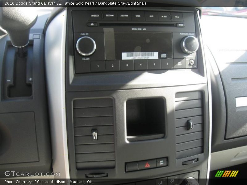 White Gold Pearl / Dark Slate Gray/Light Shale 2010 Dodge Grand Caravan SE