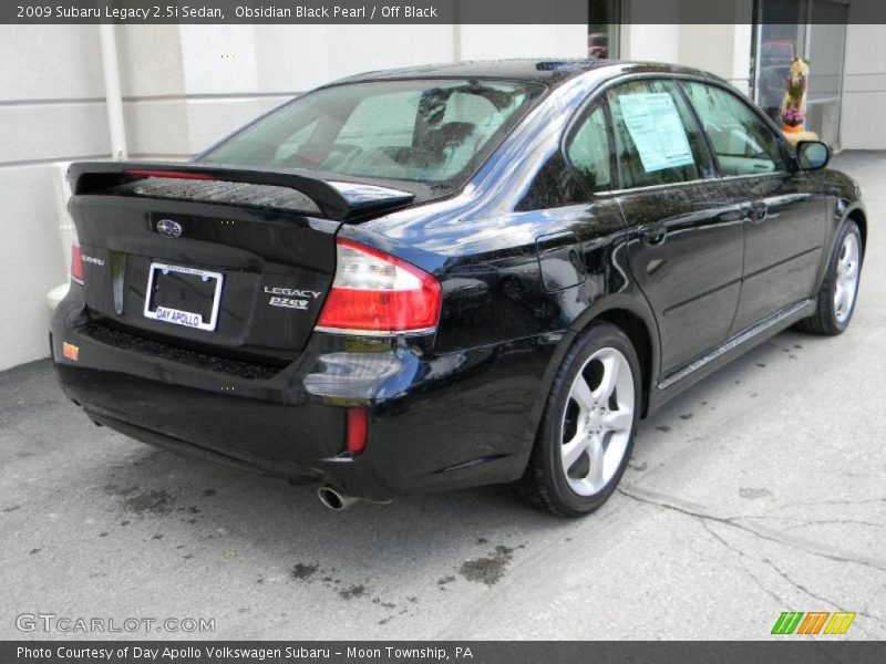 Obsidian Black Pearl / Off Black 2009 Subaru Legacy 2.5i Sedan