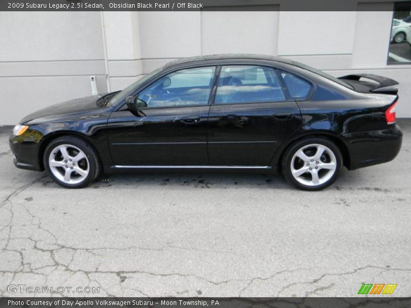 Obsidian Black Pearl / Off Black 2009 Subaru Legacy 2.5i Sedan