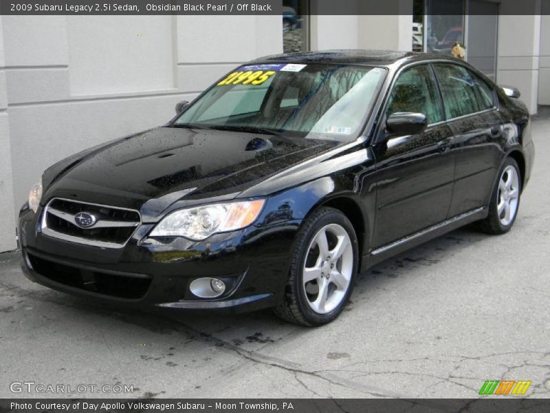 Obsidian Black Pearl / Off Black 2009 Subaru Legacy 2.5i Sedan