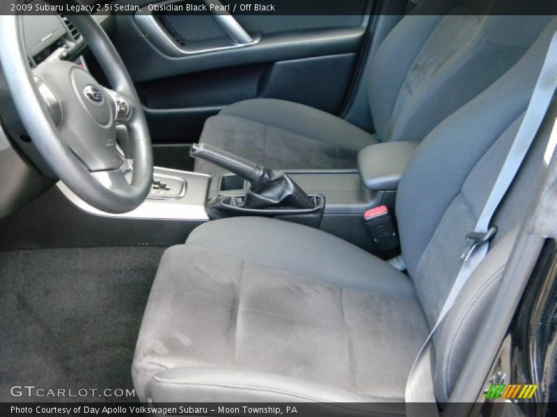 Obsidian Black Pearl / Off Black 2009 Subaru Legacy 2.5i Sedan