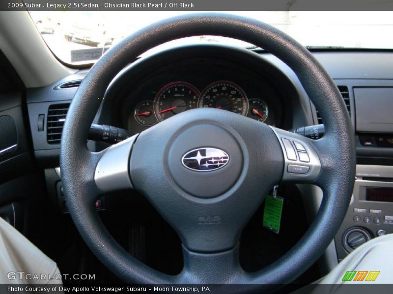 Obsidian Black Pearl / Off Black 2009 Subaru Legacy 2.5i Sedan