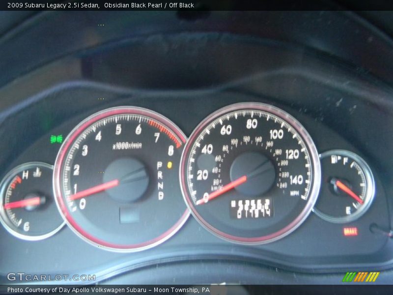 Obsidian Black Pearl / Off Black 2009 Subaru Legacy 2.5i Sedan
