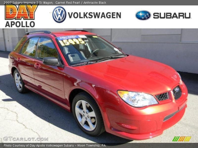 Garnet Red Pearl / Anthracite Black 2007 Subaru Impreza 2.5i Wagon