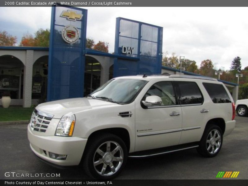 White Diamond / Cocoa/Light Cashmere 2008 Cadillac Escalade AWD
