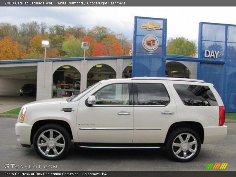 White Diamond / Cocoa/Light Cashmere 2008 Cadillac Escalade AWD