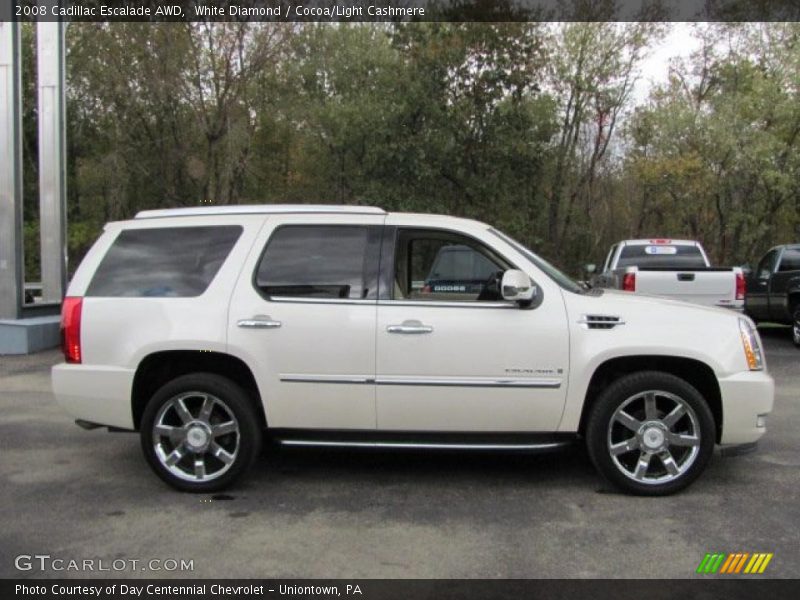 White Diamond / Cocoa/Light Cashmere 2008 Cadillac Escalade AWD
