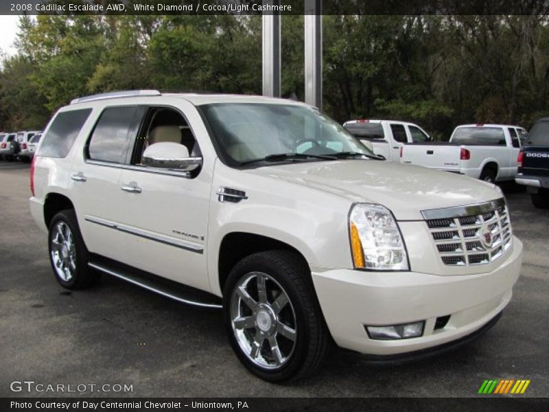 White Diamond / Cocoa/Light Cashmere 2008 Cadillac Escalade AWD