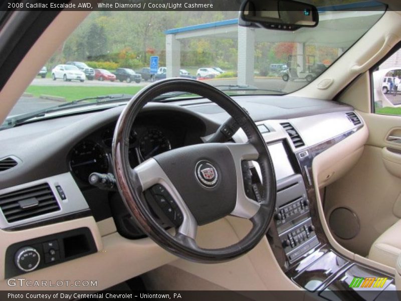 White Diamond / Cocoa/Light Cashmere 2008 Cadillac Escalade AWD