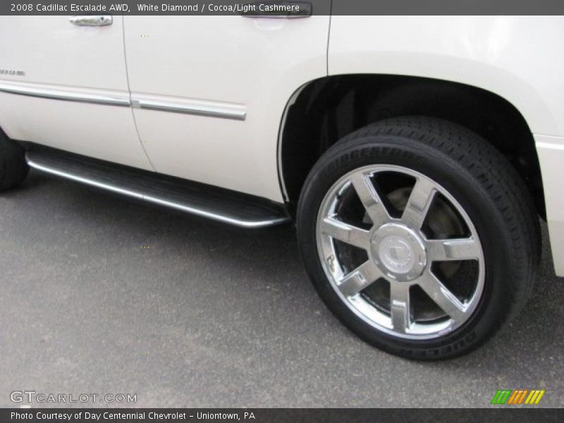 White Diamond / Cocoa/Light Cashmere 2008 Cadillac Escalade AWD