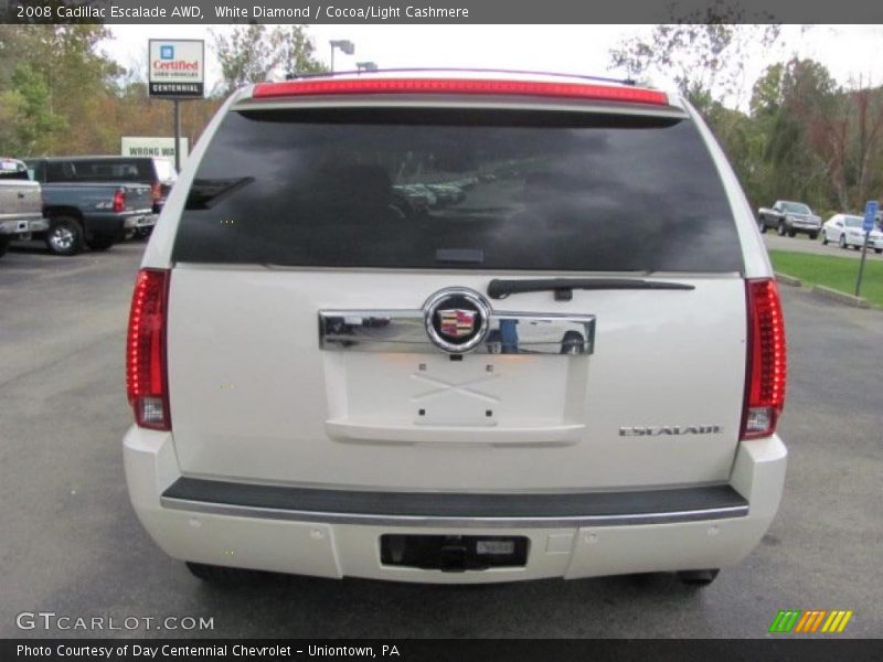 White Diamond / Cocoa/Light Cashmere 2008 Cadillac Escalade AWD