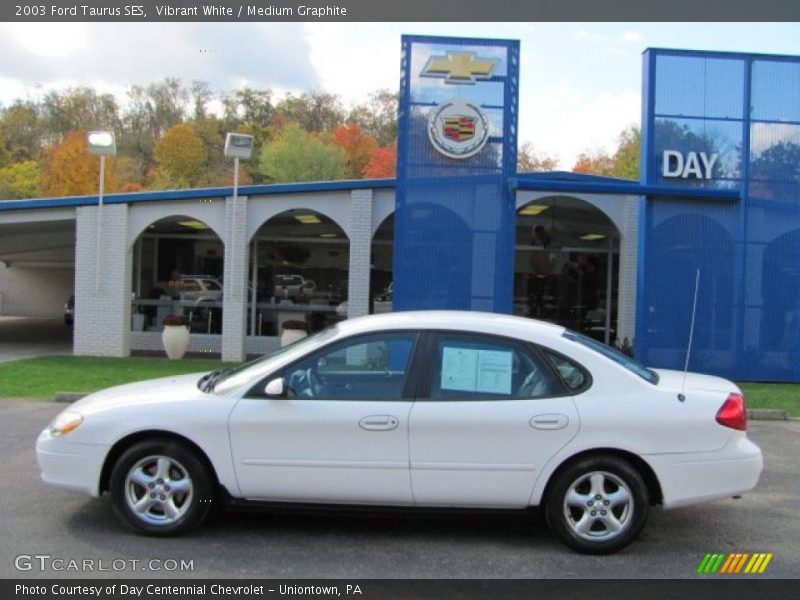 Vibrant White / Medium Graphite 2003 Ford Taurus SES