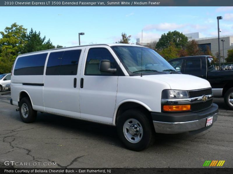 Front 3/4 View of 2010 Express LT 3500 Extended Passenger Van