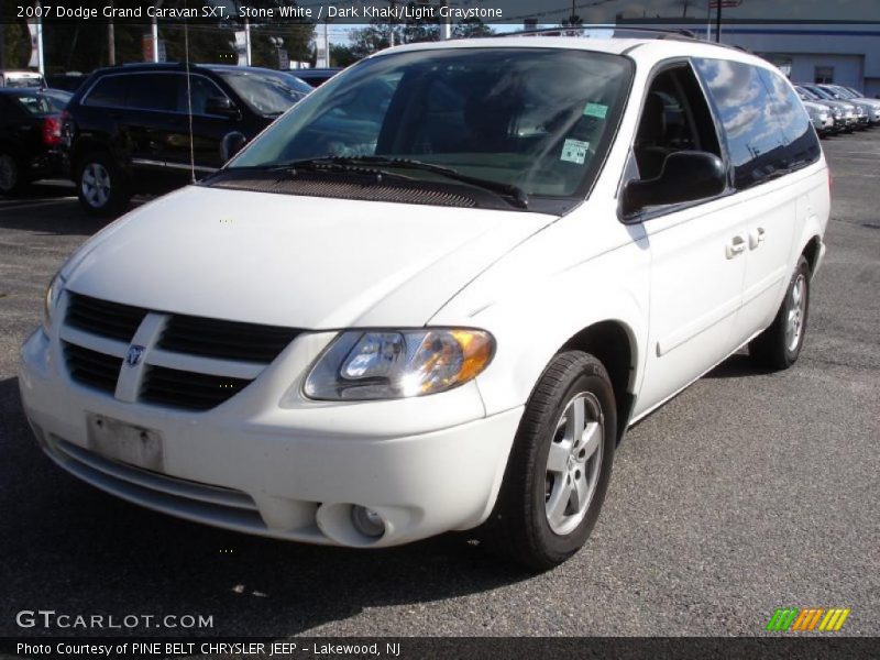 Stone White / Dark Khaki/Light Graystone 2007 Dodge Grand Caravan SXT