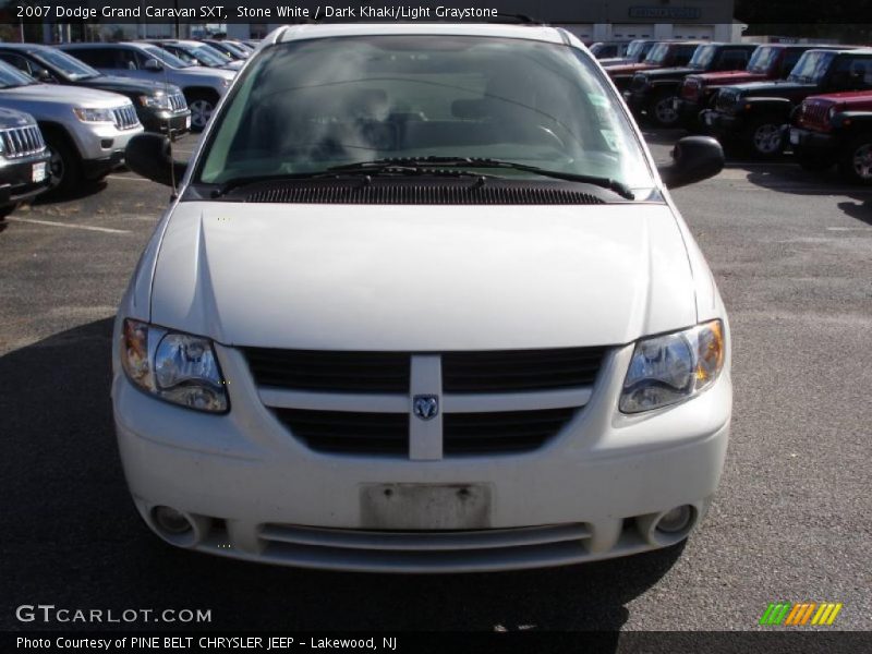 Stone White / Dark Khaki/Light Graystone 2007 Dodge Grand Caravan SXT