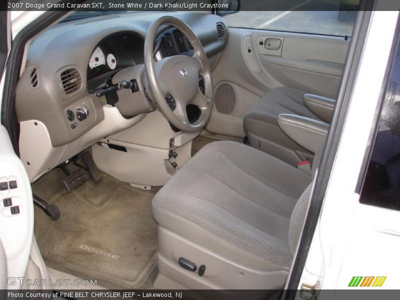 Stone White / Dark Khaki/Light Graystone 2007 Dodge Grand Caravan SXT