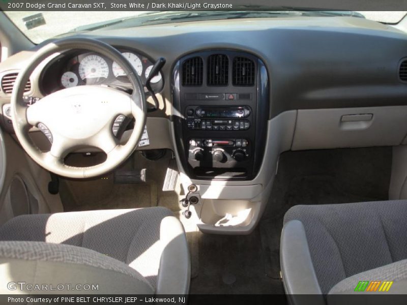Stone White / Dark Khaki/Light Graystone 2007 Dodge Grand Caravan SXT