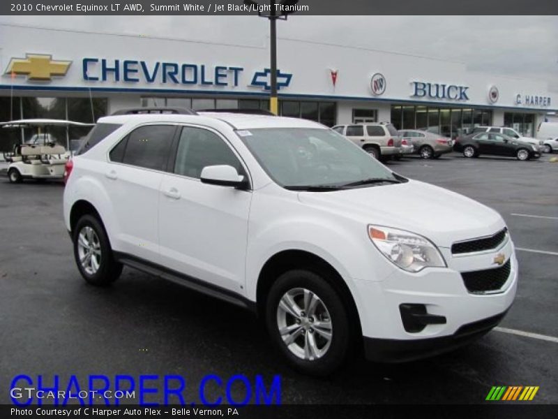 Summit White / Jet Black/Light Titanium 2010 Chevrolet Equinox LT AWD