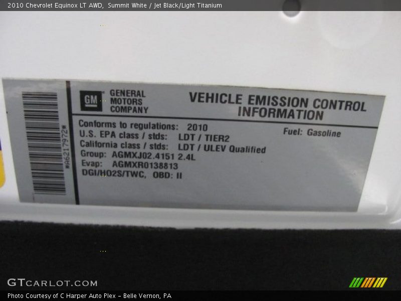 Summit White / Jet Black/Light Titanium 2010 Chevrolet Equinox LT AWD