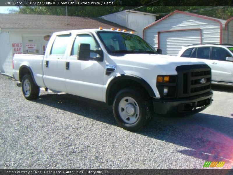 Oxford White / Camel 2008 Ford F350 Super Duty XL Crew Cab